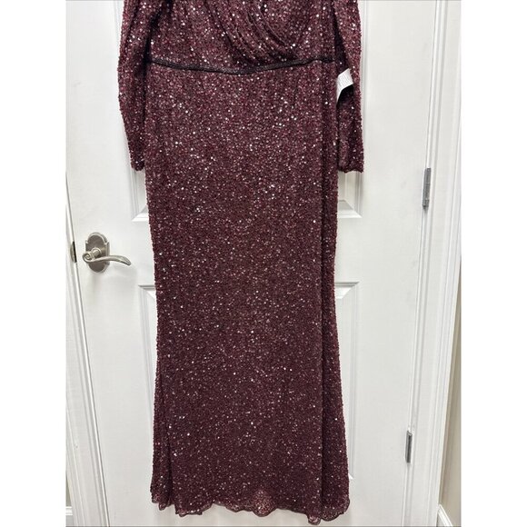Mac Duggal Merlot Sequin Maxi Dress - Picture 6 of 11